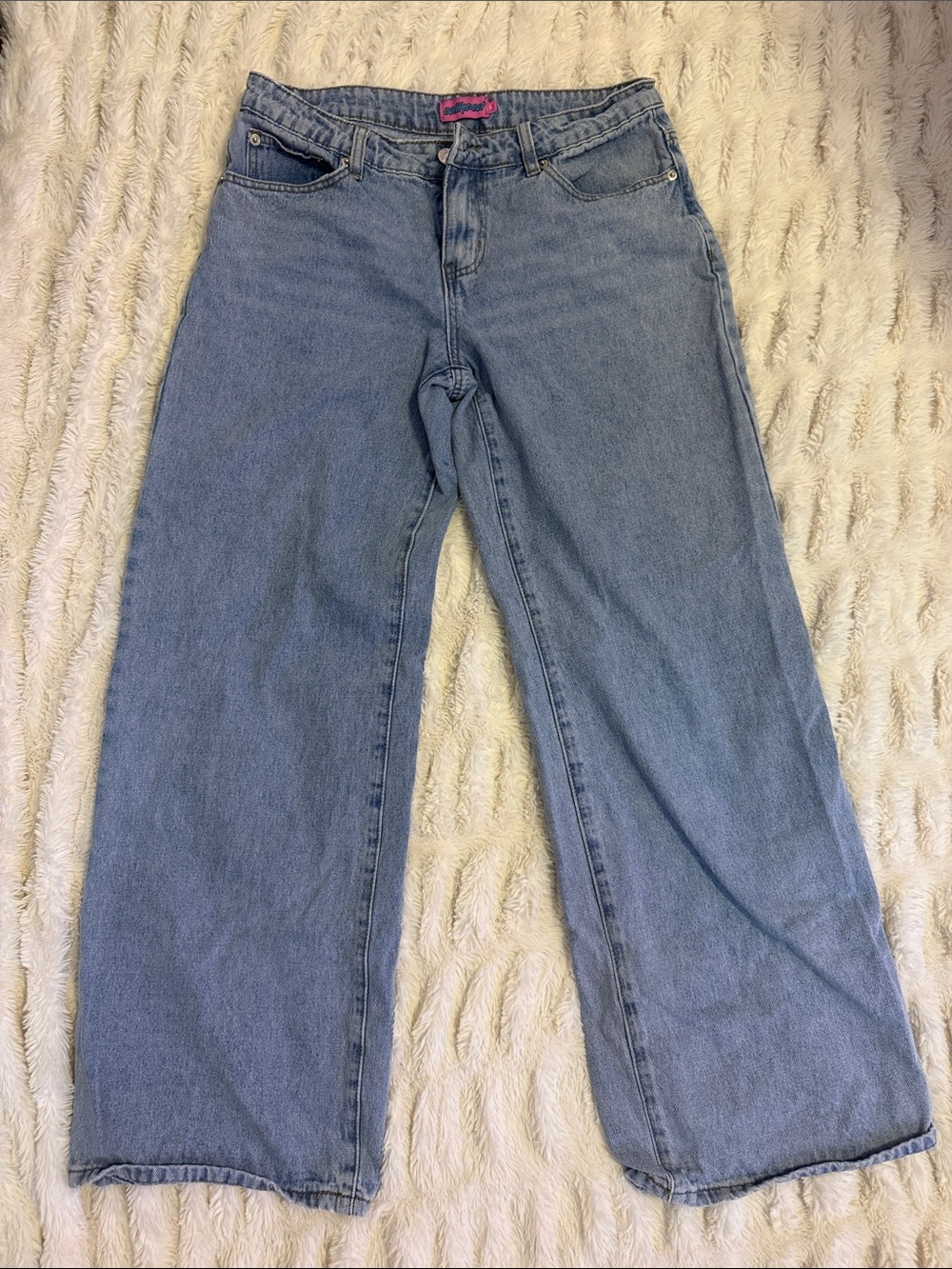 Edikted Light Blue Wide-Leg Jeans